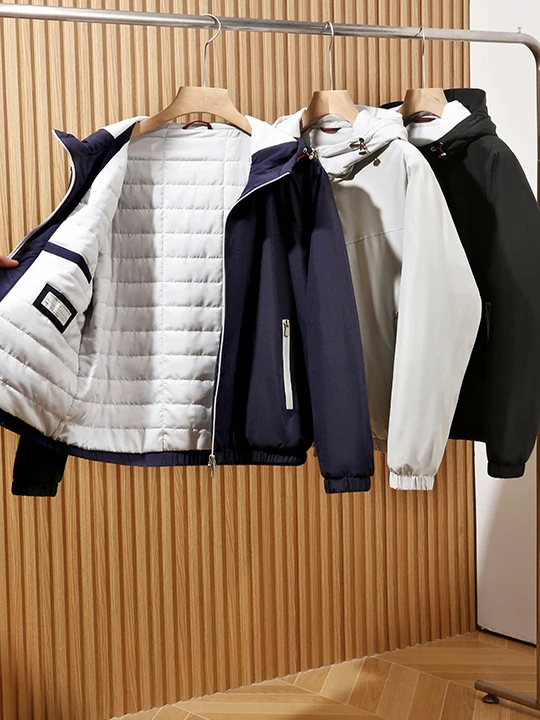 

Утепленная хлопковая куртка для активного отдыха осень-зима: ветрозащитная, теплая, с капюшоном, из шерсти и шелка, модная, городская, свободного кроя, удлиненная.