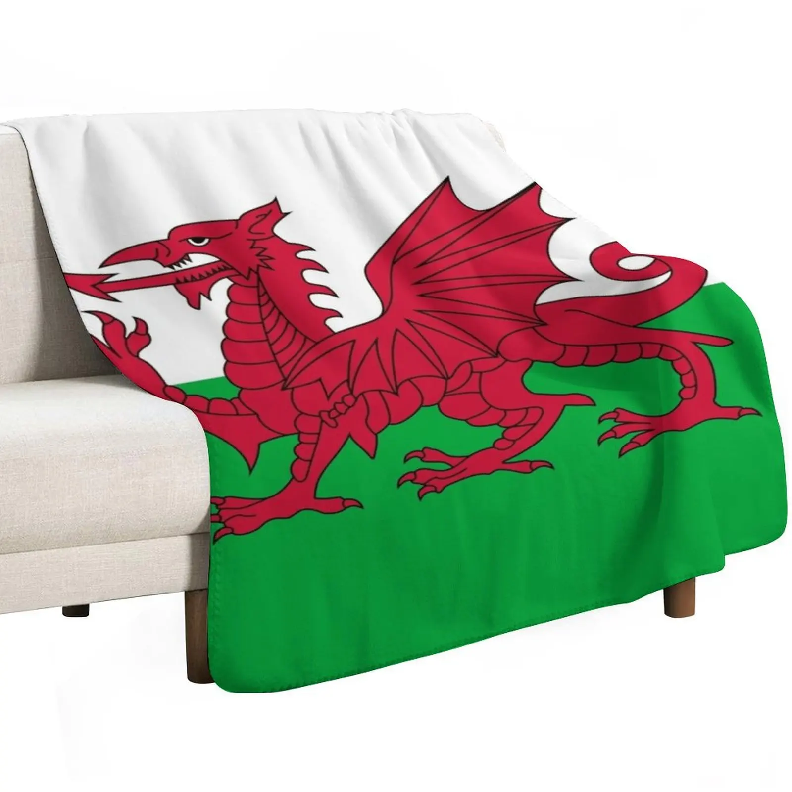 Flag of Wales - Welsh Flag Throw Blanket blankets ands bed plaid Bed Fashionable anime Decorative Sofa Cute Plaid Blankets
