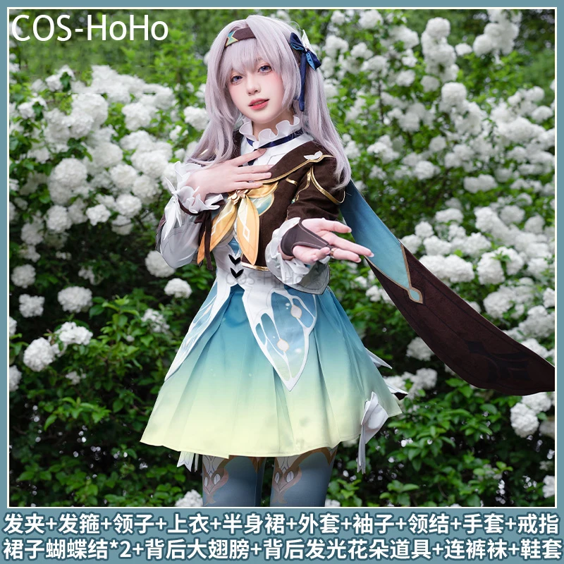 COS-HoHo Honkai: Star Rail Firefly Game Suit Sweet Lovely Uniform Cosplay Costume Halloween Party Role Play Outfit Women