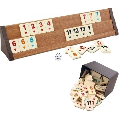 2022 Star Vip Wooden Rummy Set Top Board Game Fun Friends Okey Hot Sale Free Shipping