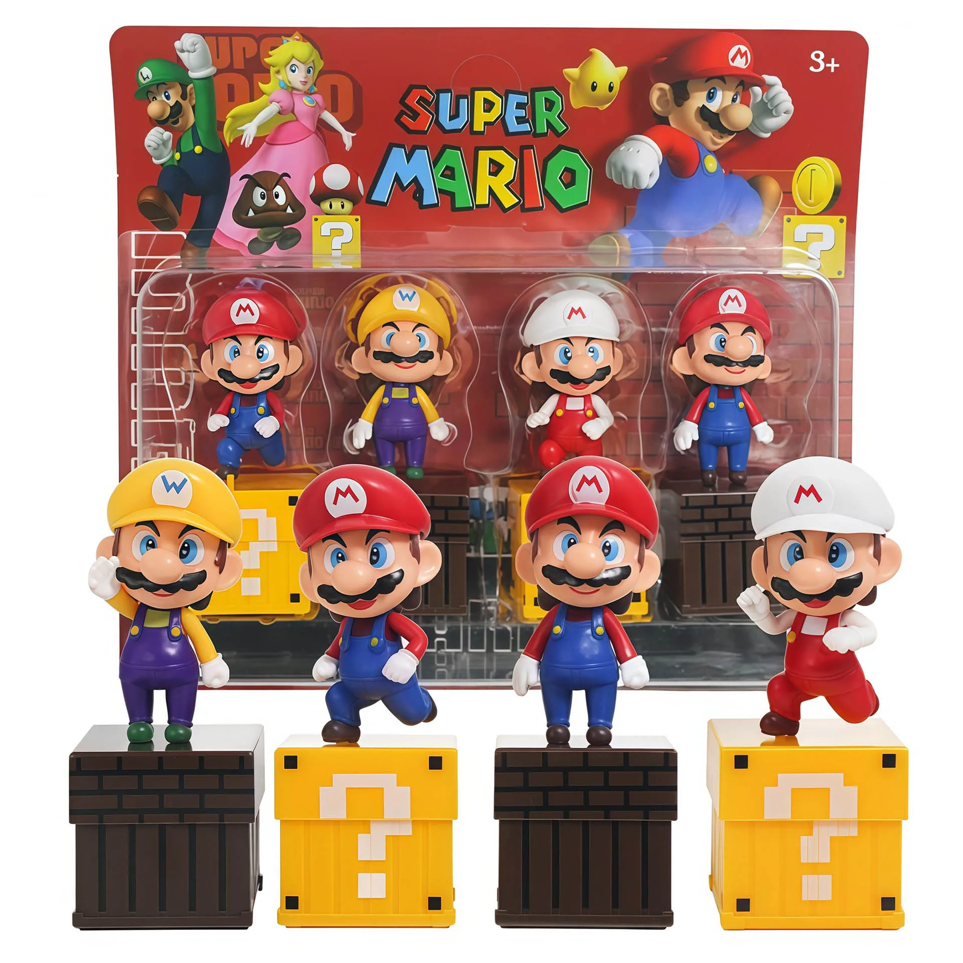 Figura de acción de Super Mario 2026, modelo de muñeco, decoración para tartas, adornos para coche, periféricos de anime, juguetes para niños, regalo de cumpleaños ﻿