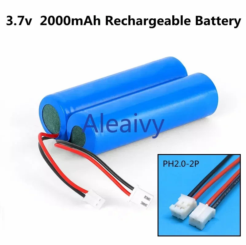 3.7V 리튬 배터리 팩, 18650 2000mAh, 2600mAh, 3500mAh, 낚시용 LED 조명, 블루투스 스피커, 비상 DIY 배터리