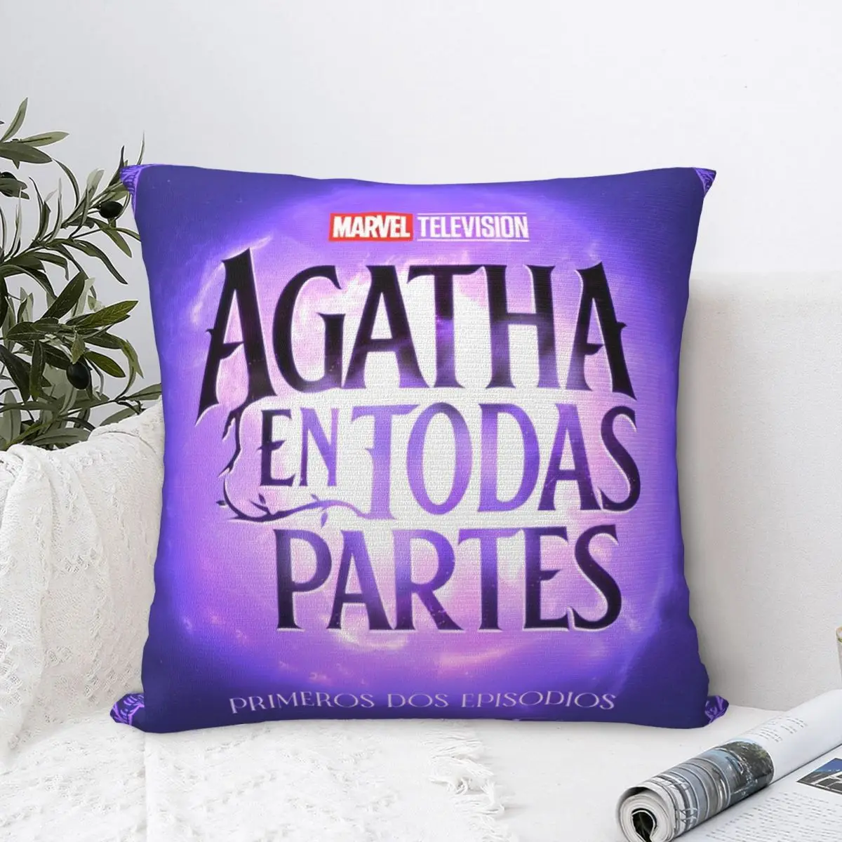 

Квадратные наволочки AGATHA ALL ALONG (2024), полиэстер, диван, темная комедийная наволочка, забавный декор, наволочка 45*45