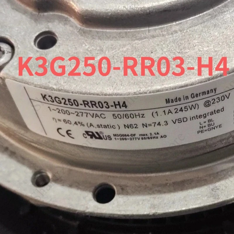 1PCS Brand New K3G250-RR03-H4 K3G250RR03H4 Motor Dooling Fan 230V 245W Fast Delivery
