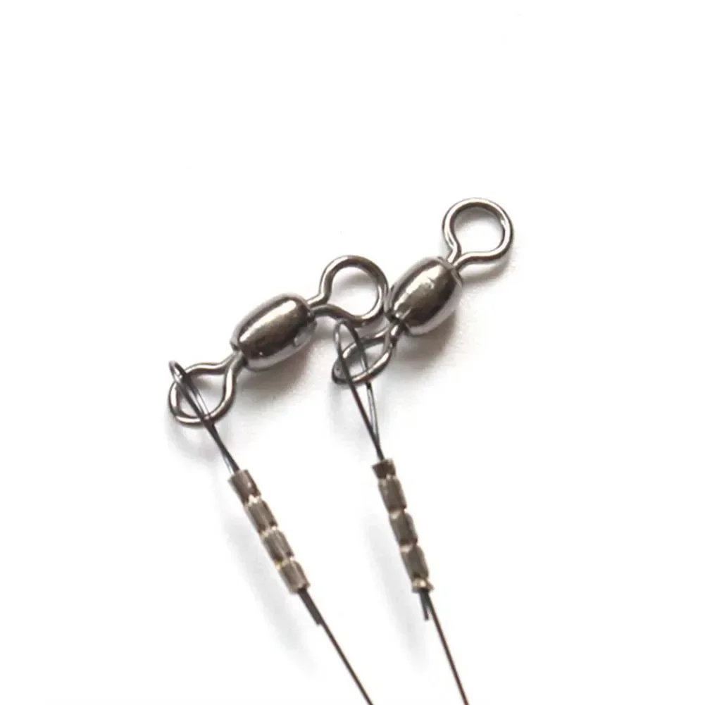 Línea de Pesca de carpa, líder de alambre de acero con doso-lock, giratorios, correa de núcleo de hoja, antidebo, de acero inoxidable, 2 uds.