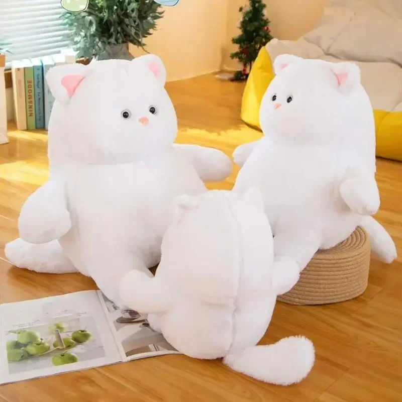 

35cm Kawaii Soft Plush Cat Toys White Stuffed Animal Dolls Kids Gift Lovely Fat Cats Pillow Home Decoration Gift For Friends