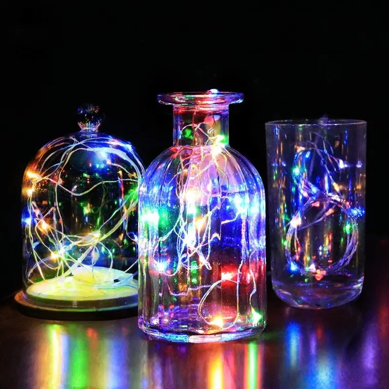 8-Color LED String Light Battery Operated Starry LED Silver Copper Wire Lights Best for Moon Lights Party Wedding and Home Decor