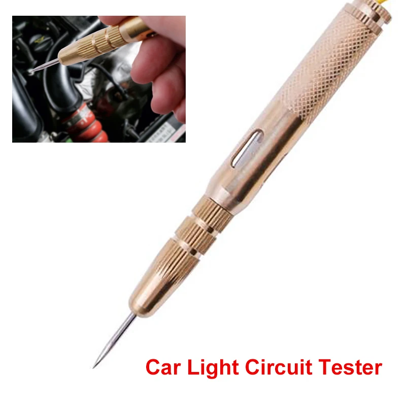Diagnostic Tools DC 6V 12V 24V Copper Auto Car Light Circuit Tester Lamp Voltage Test Pen Detector Probe Light System Test