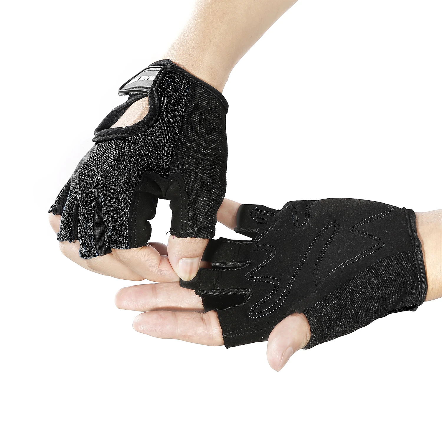 Gants de sport demi-doigt en silicone pour hommes et femmes, haltérophilie, respirant, antidérapant, cyclisme