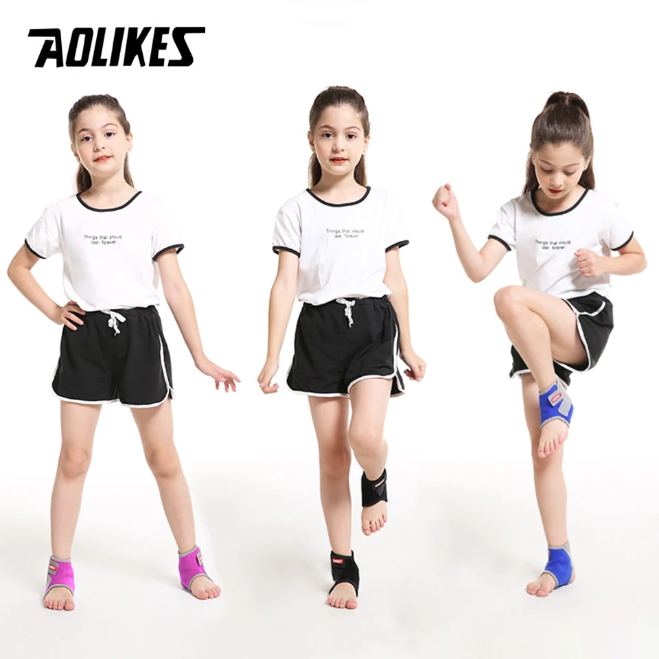 AOLIKES 1 Pair Kids Ankle Strap For Cycling Running Gym Children Sport Ankle Brace Support Guard Protector Boy Girl tobillera