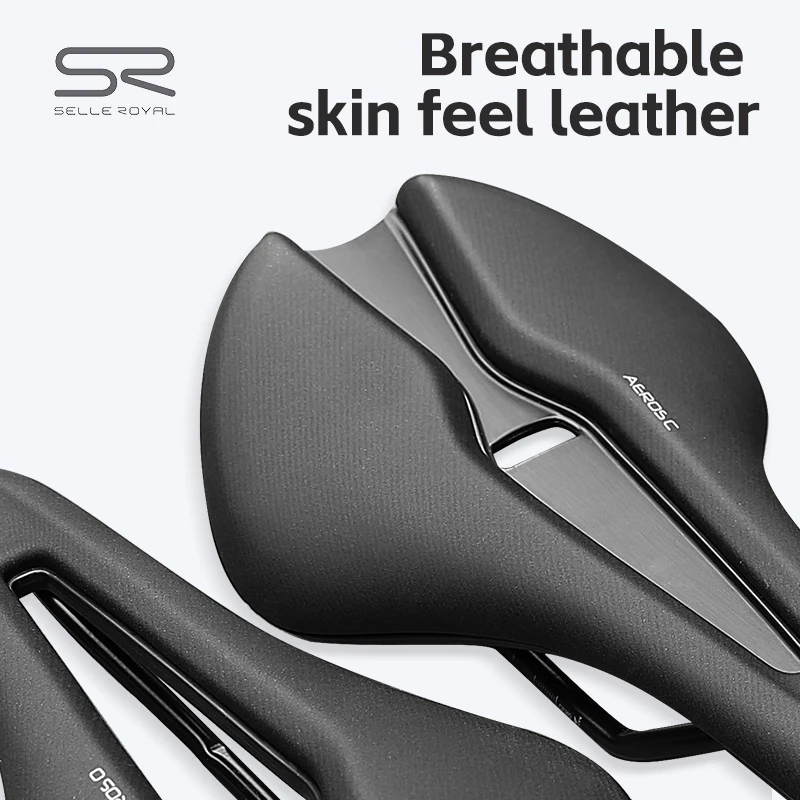 SELLE ROYAL AEROS Bicycle Hollow Saddle Thicked and Lightweight CRMO Guide Rail Short Nose Design Breathable Bike Cushion