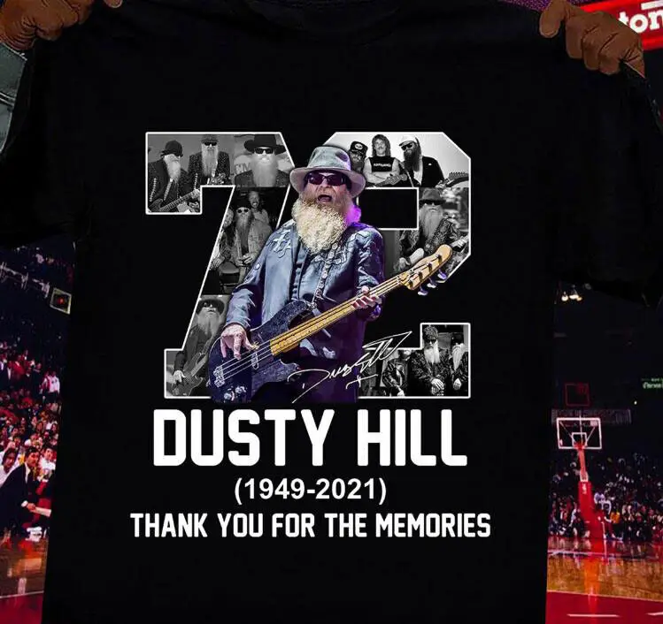 

Dusty Hill ZZ Top Men T-shirt Black Cotton Tee All Sizes S to 5XL 1F225