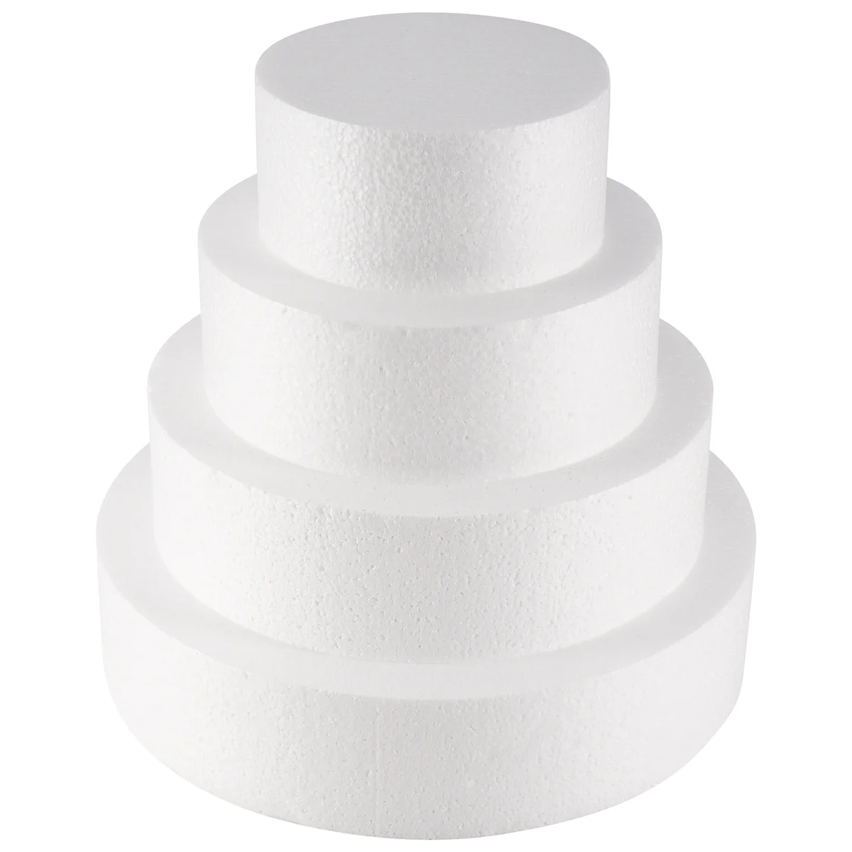 4 Pack Foam Cake Dummy for Decorating and Wedding Display,Sculpture,Modeling DIY Arts,Kids Class,Floral