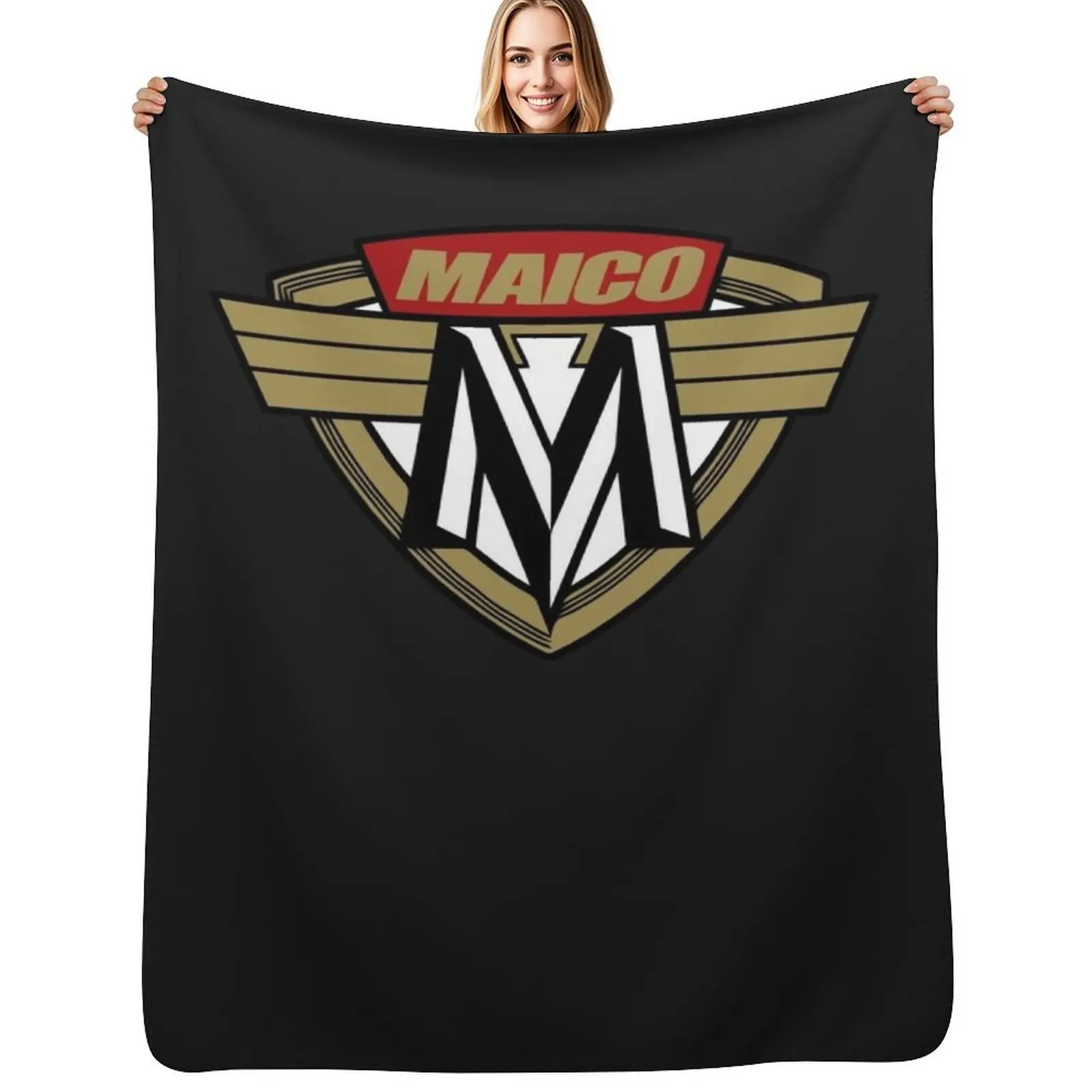 Maico Motorcycles Throw Blanket Loose for winter cosplay anime manga Sofa Blankets For Baby Blankets