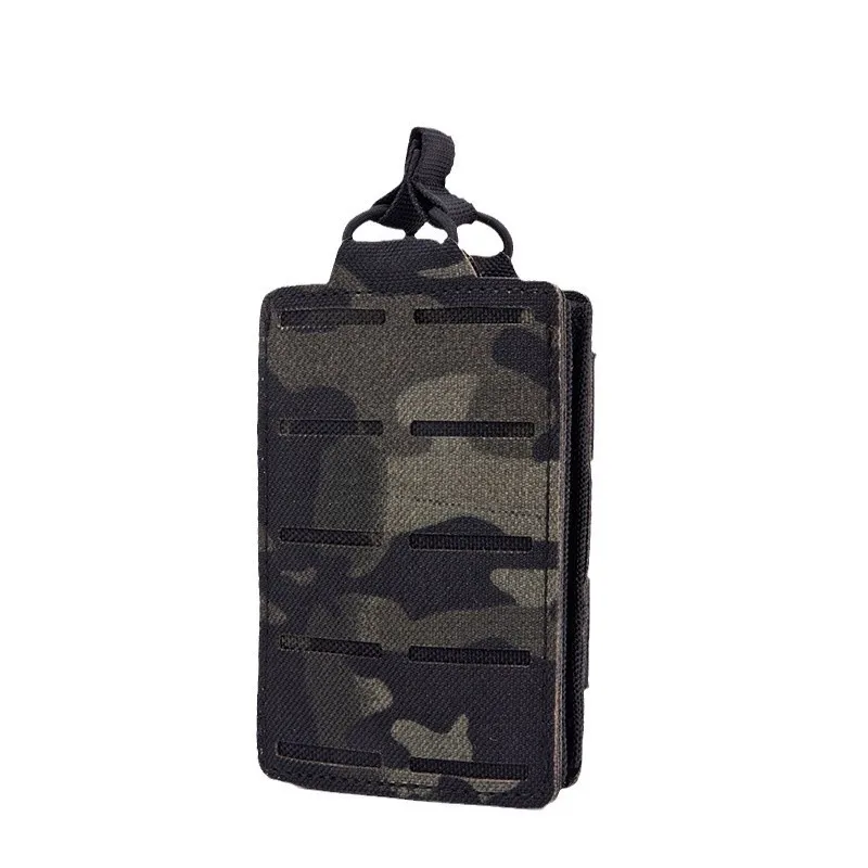 1000D MOLLE Single Utility Pouch Triangle Outdoor Waist Pouch with Carabiner Compact EDC Organizer Bag view 5