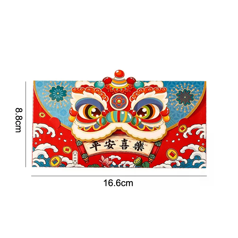 4Pcs Chinese New Year Money Envelope 2026 Horse Year Red Envelope Red Pocket Creative Cartoon Spring Festival Lucky Envelope