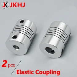 Peças Da Impressora 2pcs 3D 5-8mm Elástico Acoplamento Do Motor de Passo T8 Chumbo Parafuso Conector 5x8x25 milímetros Flexível Acoplador Do Eixo