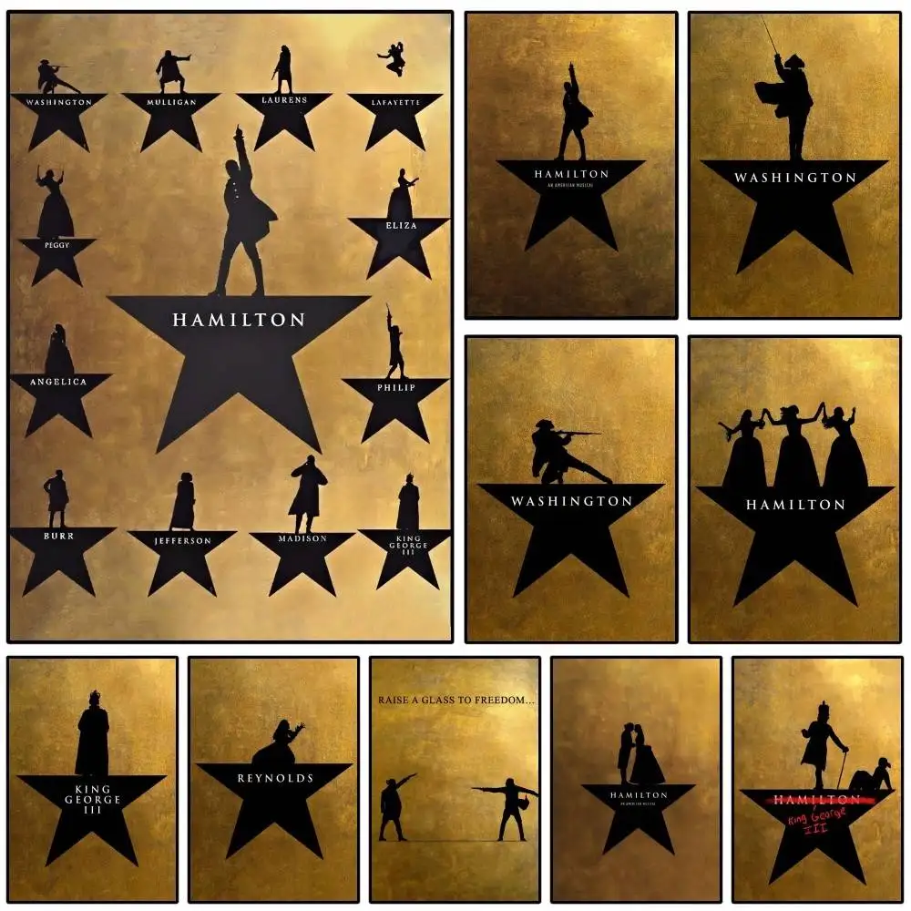 Póster de A-lexander Hamilton, arte autoadhesivo, pegatina de papel impermeable, decoración de pared de habitación, cafetería, Bar, 1 ud.