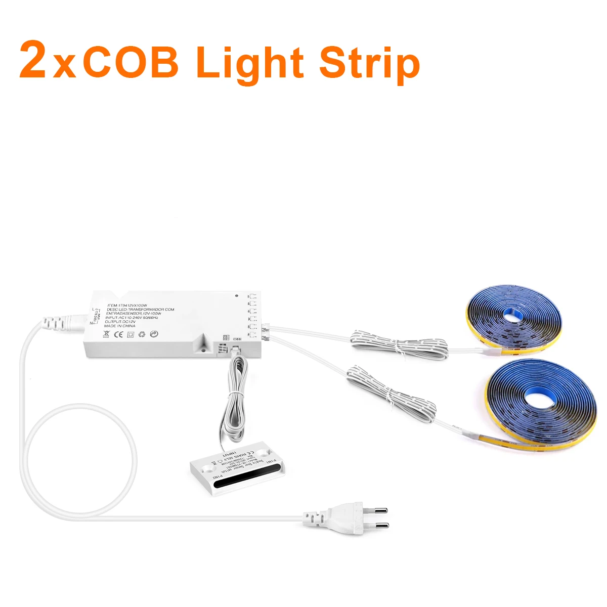12V COB LED Strip Licht Slimme Dubbele Deur Sensor Schakelaar Kastverlichting voor uw kamer Verlichting Dupont LED Tape Deur Open Licht-AAN