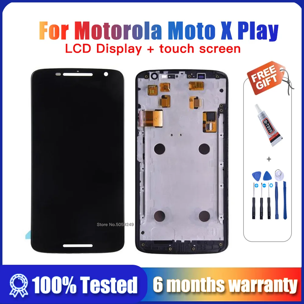 LCD For Motorola X Play Display Assembly Touch Screen Digitizer Frame For Moto X Play XT1561 LCD XT1561 XT1562 XT1563 lcd parts