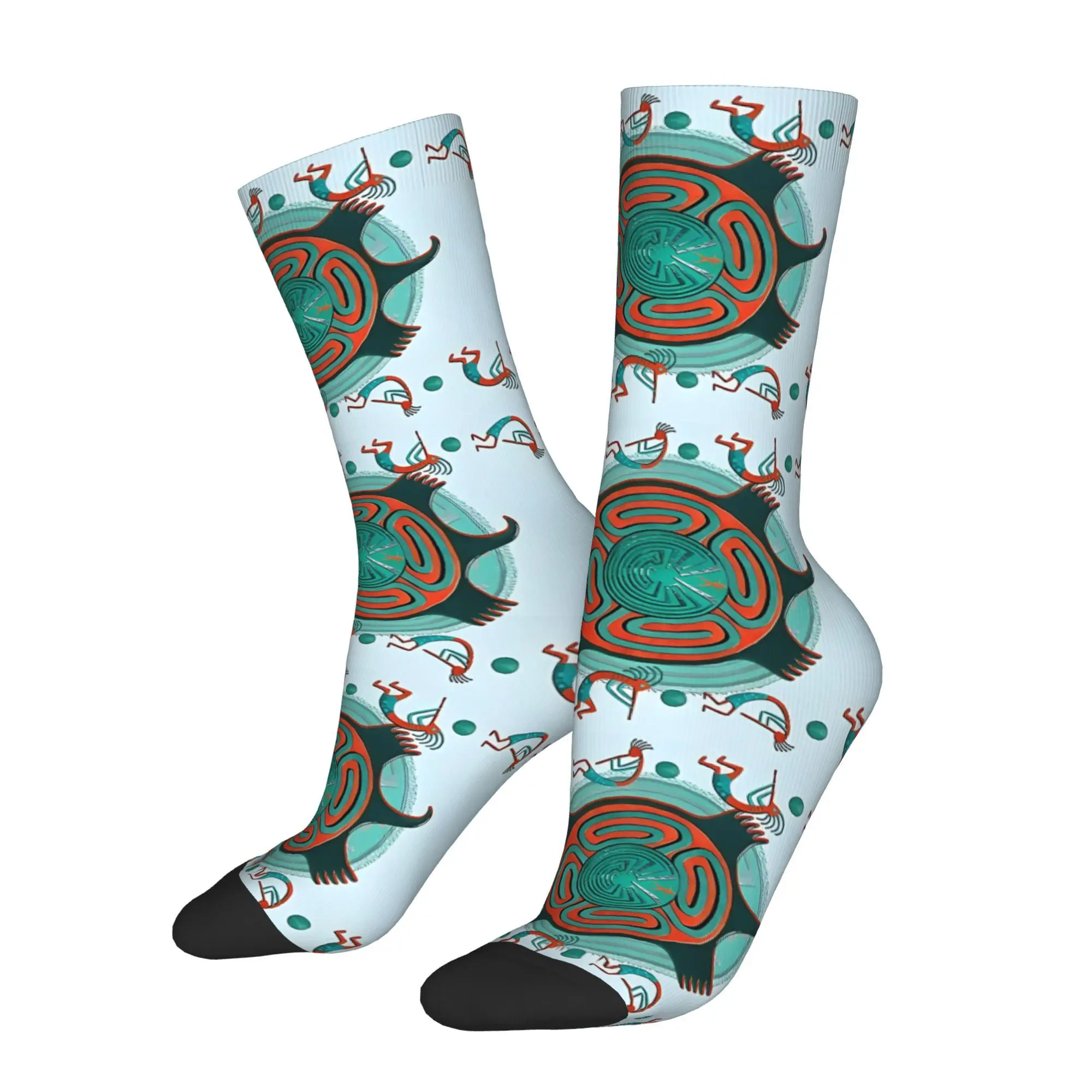 1pc Sea Turtles Printed Men's Socks  Novelty Hip Hop Harajuku Pattern Crew Sock Casual Gift