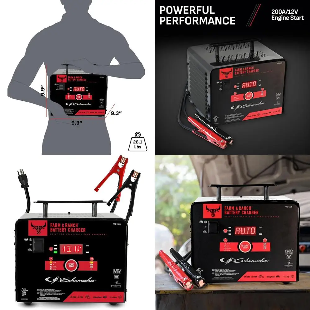 

Автомобильное зарядное устройство Farm & Ranch 6A и стартер двигателя 200А, решение 4-в-1, обслуживание, повышение 40А, для Power Sport 6 В/12 В, авто