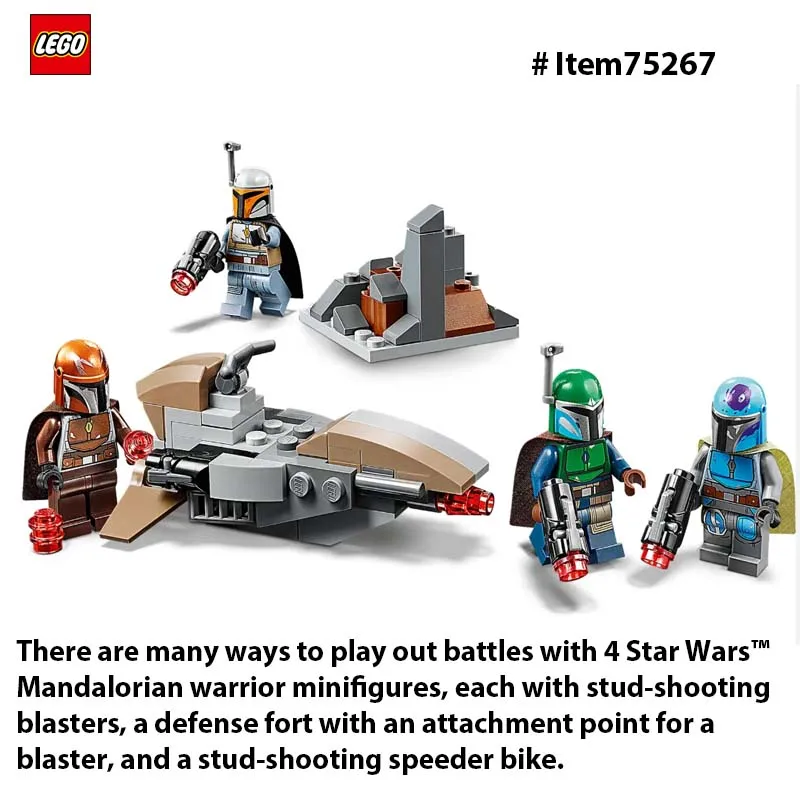 LEGO 75267 Star VAN- Pack de combat Mandalorian Shock Troopers, grand cadeau d'urgence pour tout fan de Star VAN, 102 pièces