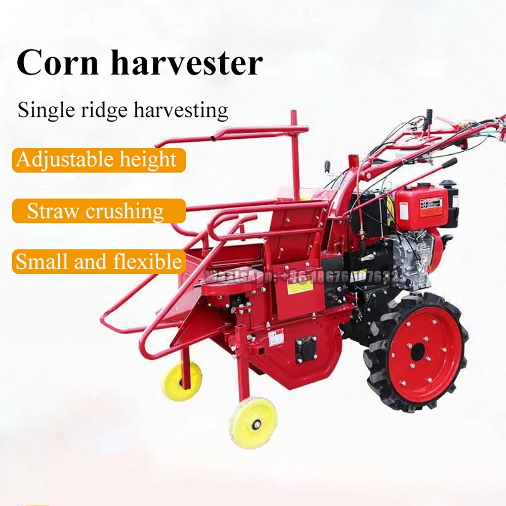 Mini Sweet Corn Cob Combine Harvester Hand Push Corn Picker For Sale