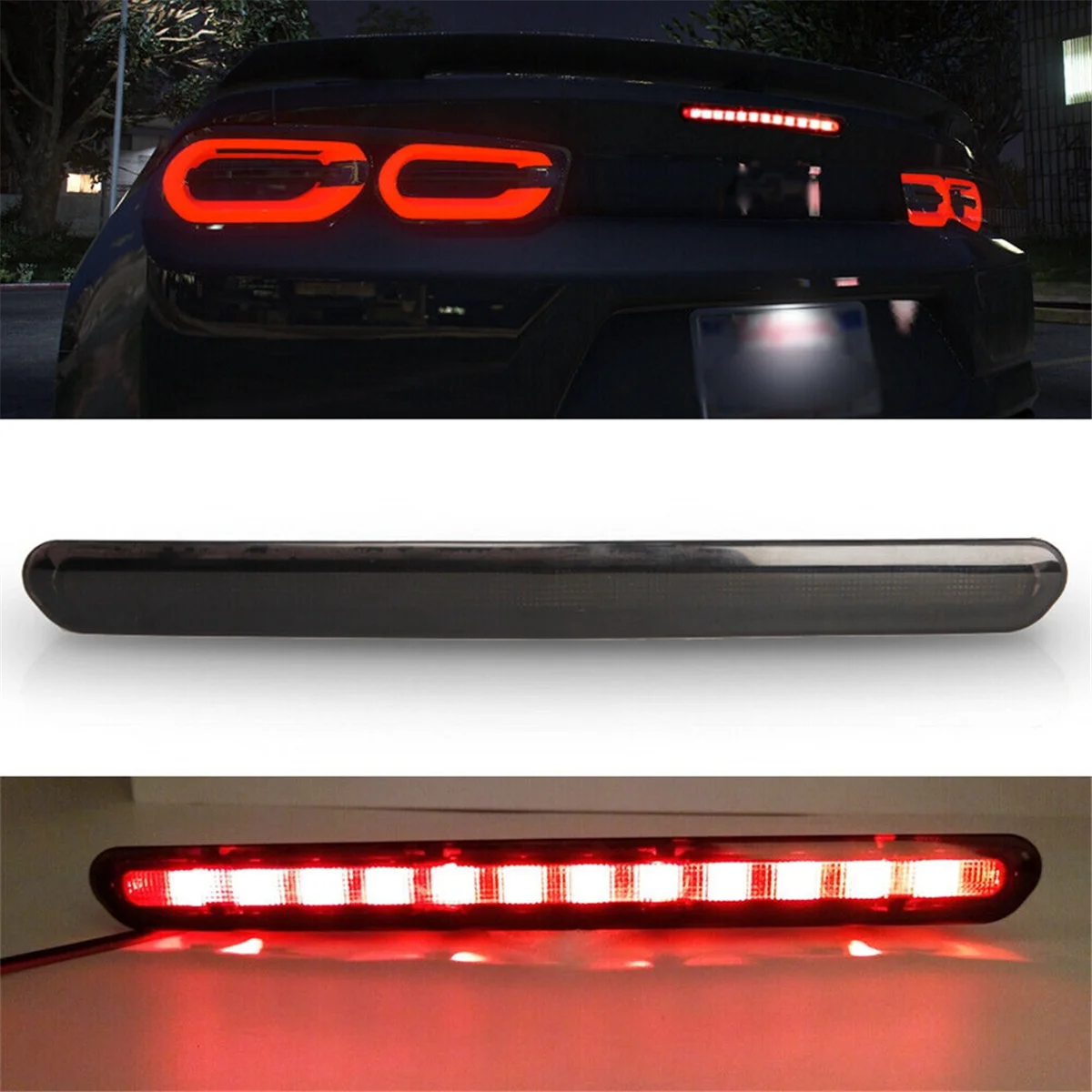 Car Smoked Black High Brake Light Warning Light 84330249 for Chevrolet Camaro C2E 2016 2017 2018