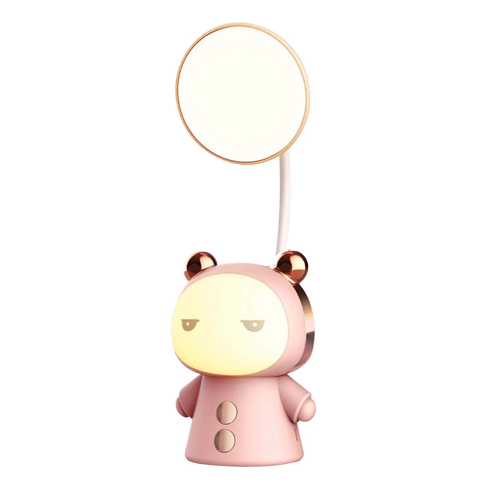 Lampe de bureau LED dessin animé aste USB pour enfants, veilleuse rose créative, protection des yeux, apprentissage, lecture, livre, ZK40