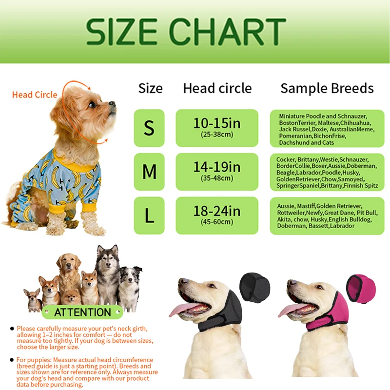 Dog Calming Ear Muffs Waterproof Noise Isolation Swimming Dog Ear Protection Cover Adjustable Soft Pet Ear Wrap