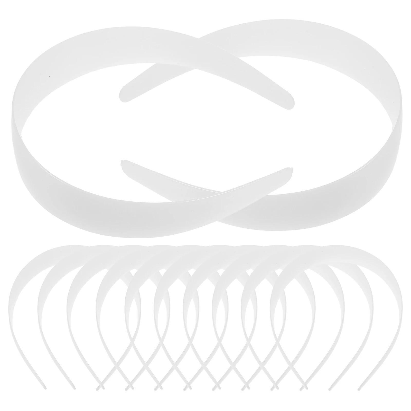 

12pcs Headband Base Craft Hair Clips Plastic Clear Lightweight DIY Accessories Women Hairstyling Tools Simple Bare Band