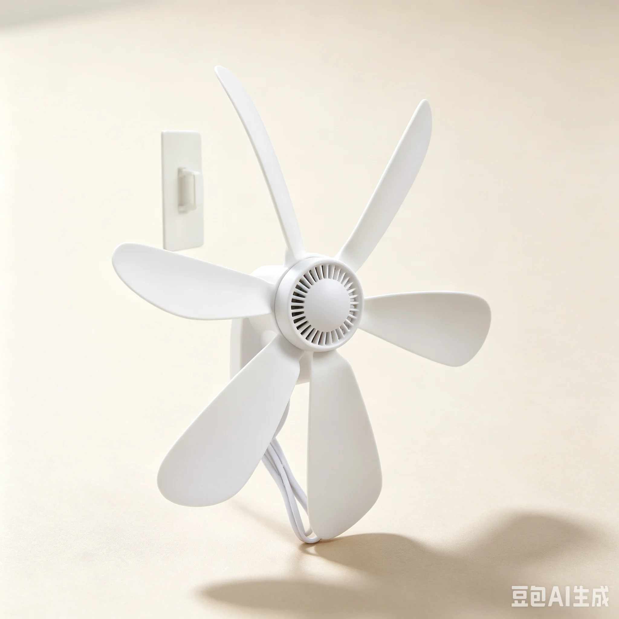 16.5-Inch Wall Mounted Ceiling Fan 5V Silent Wall-Mounted Fan For Outdoor Camping USB Ceiling Fan For Bedroom Kitchens Bathroom