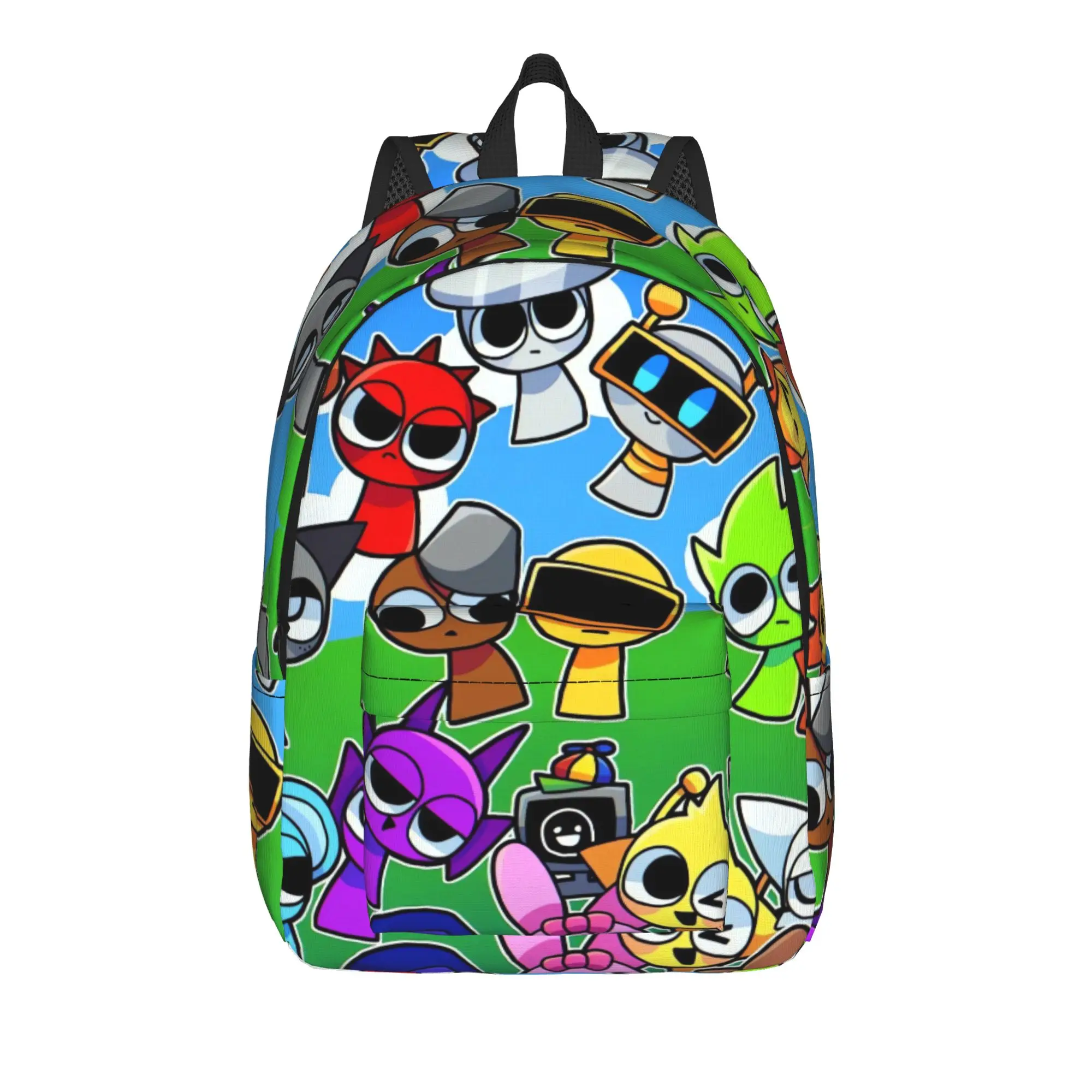 Cartoon S-Sprunkis Backpack  Stylish Backpacks Student Daily Pattern High School Bags Designer Rucksack