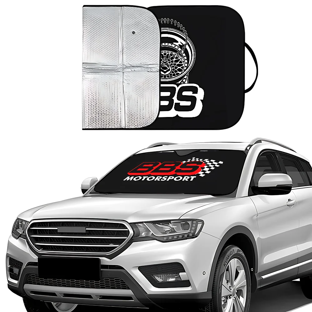 

B-BBS Car SunShade Windscreen Front Window Visor 70x130cm Sun Visor Solar Protect Plaid Gift Novelty Car