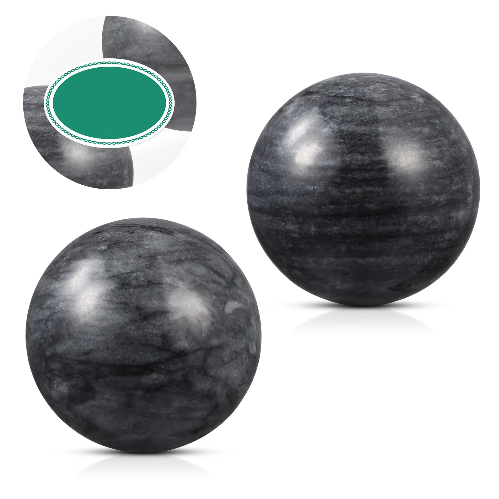 2 قطعة كرات اليد اليشم كرات باودينغ للبالغين اللياقة البدنية الاسترخاء الدماغ التركيز السلس تدليك دائري الحلي