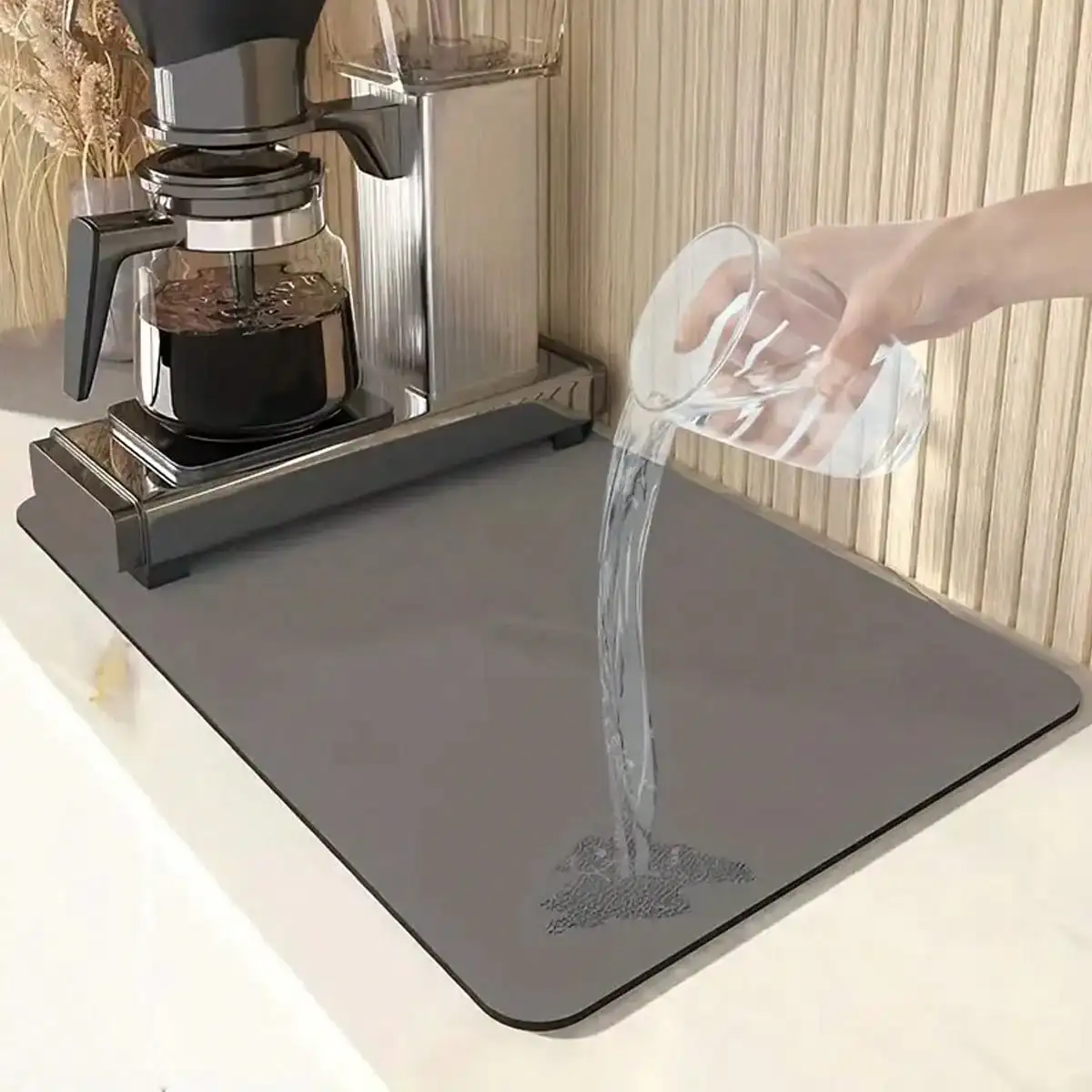 1 Kitchen Drain Pad, Absorbent Coffee Pad, Suitable for Kitchen Coffee Machine, Coffee Pot, Utensil Drain Pad