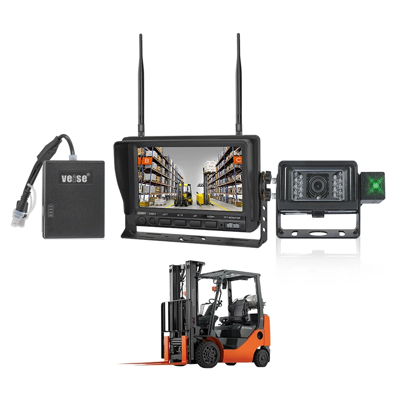 1080P Waterproof IP69K Magnetic Housing AI BSD Laser Camera Wireless Forklift Camera Safety Solution
