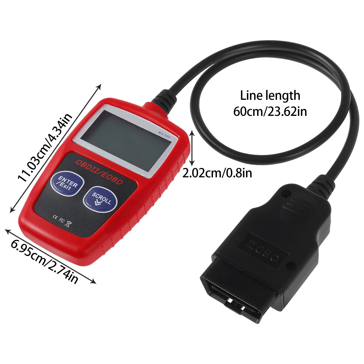 Car Fault Code Reader Engine Diagnostic Scanner OBD2 Scanner Read and Erase Fault Code View Freeze Data CAN Diagnostic Tool