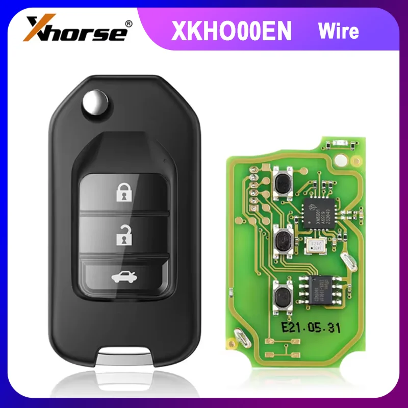 

1pcs XHORSE XKHO00EN 3 Buttons for Honda Style Wired Universal Remote Key
