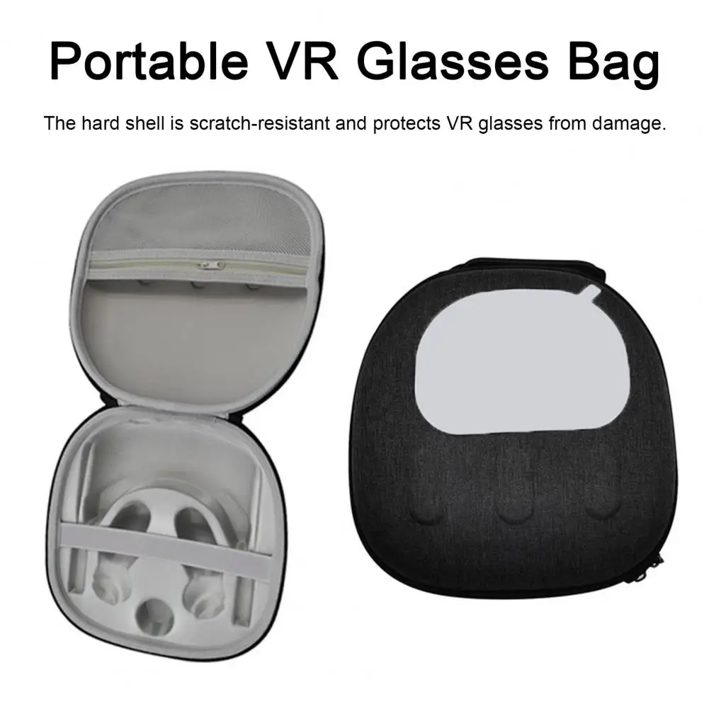 

Case For Meta Quest 3 VR Glasses Zipper Closure Mesh Pocket Shockproof EVA Travel VR Headset Protective Bag Game VR Accessories