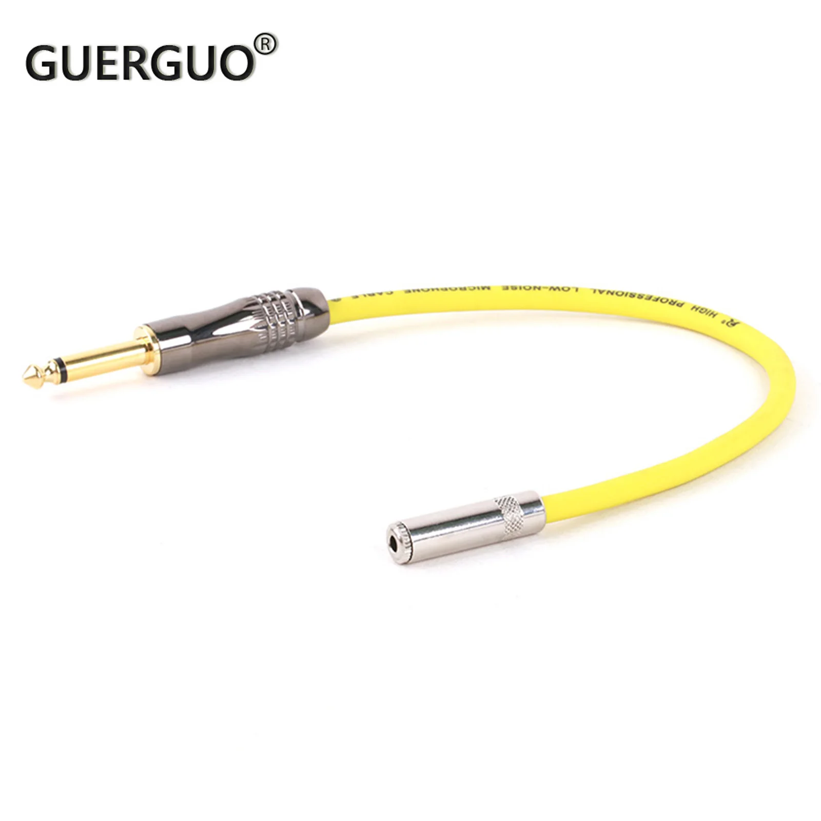 

1PCS GuerGuo 6.35mm TS Male Jack to 3.5mm TRS Female Jack to Straight Patch Cable For Guitar Microphones Etc 0.3M-15M