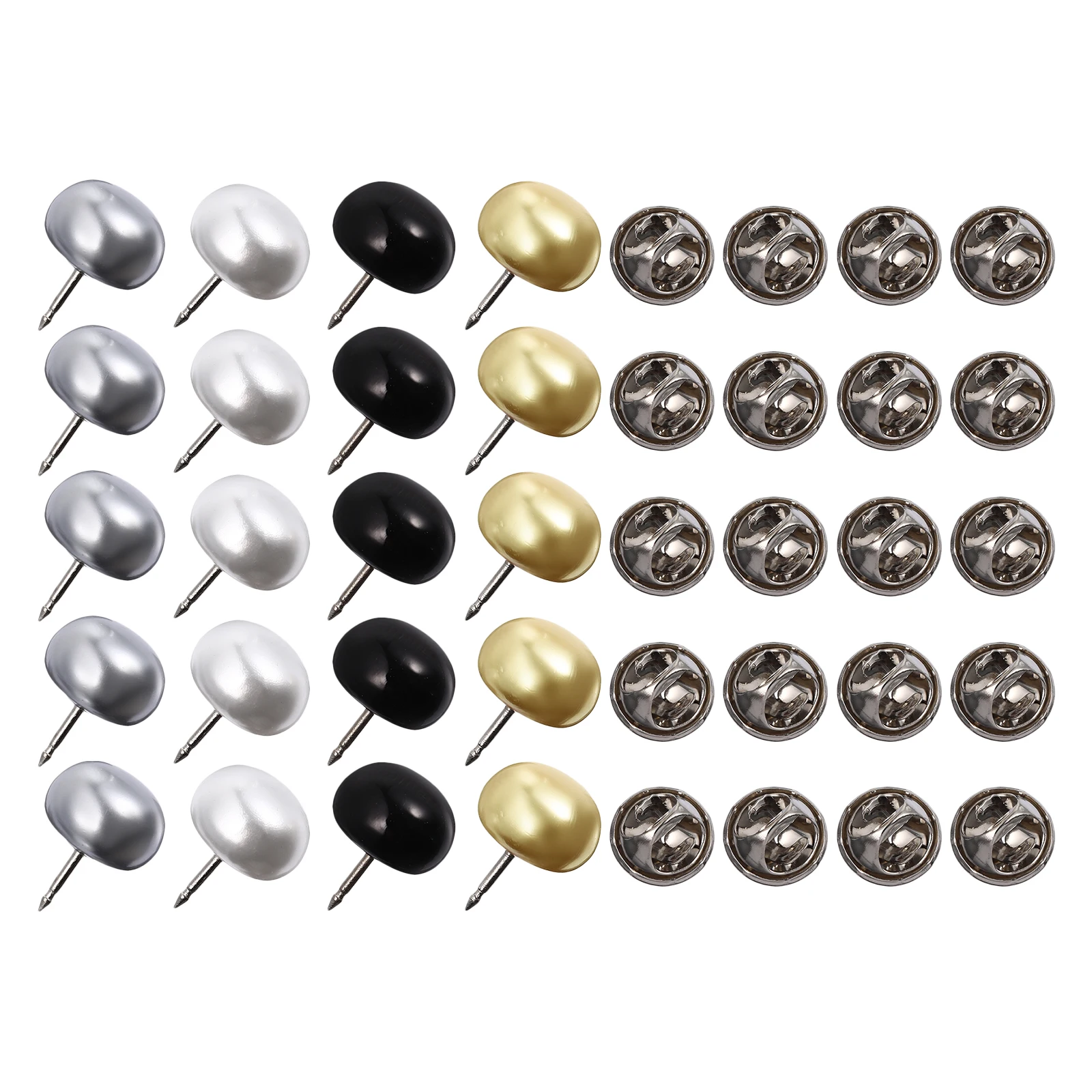 

20Pcs No Sew Buttons Instant Metal Nail-Free Removable Brooch Pins for Shirt Dress Business Banquets Daily Wear