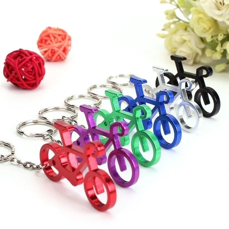 New Stainless Steel Bicycle Bottle Opener Keychain Creative Novelty Beer Opener Portable Safety Tool Handmade Gift Ornament