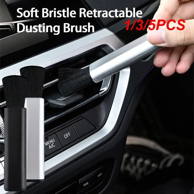 

1/3/5PCS Car Detail Cleaning Retractable Brush for Dashboard Air Conditioner PC Keyboard Universal Cleaning Soft Wool Small