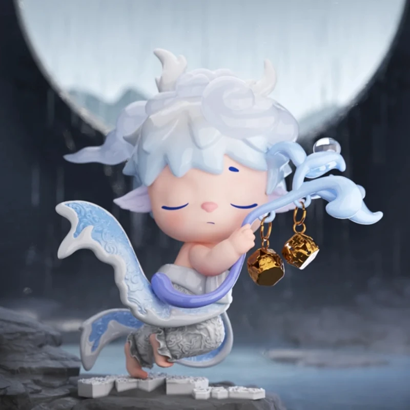 Autêntico mimi a poesia do tempo em fourn estações série caixa cega brinquedo bonito ornamento figura criativa item colecionável