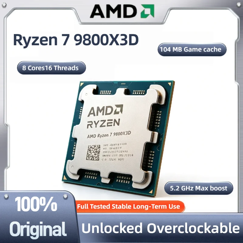 Processador Gamer AMD Ryzen 7 9800X3D - Desempenho AM5