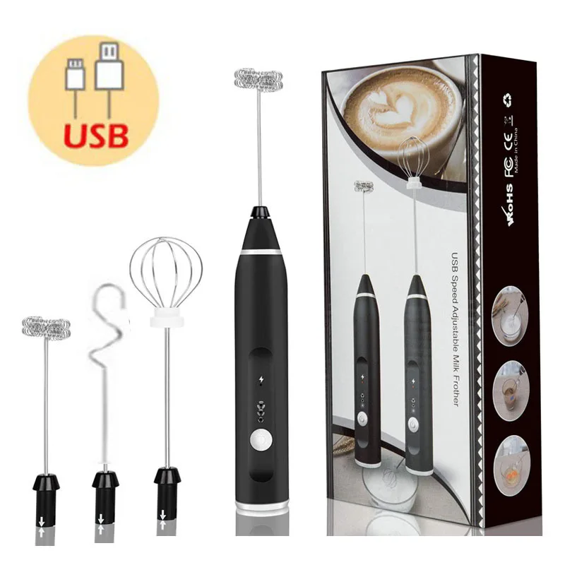 

Wireless Milk Frothers Electric Handheld Blender With USB Electrical Mini Coffee Maker Whisk Mixer For Coffee Cappuccino Cream