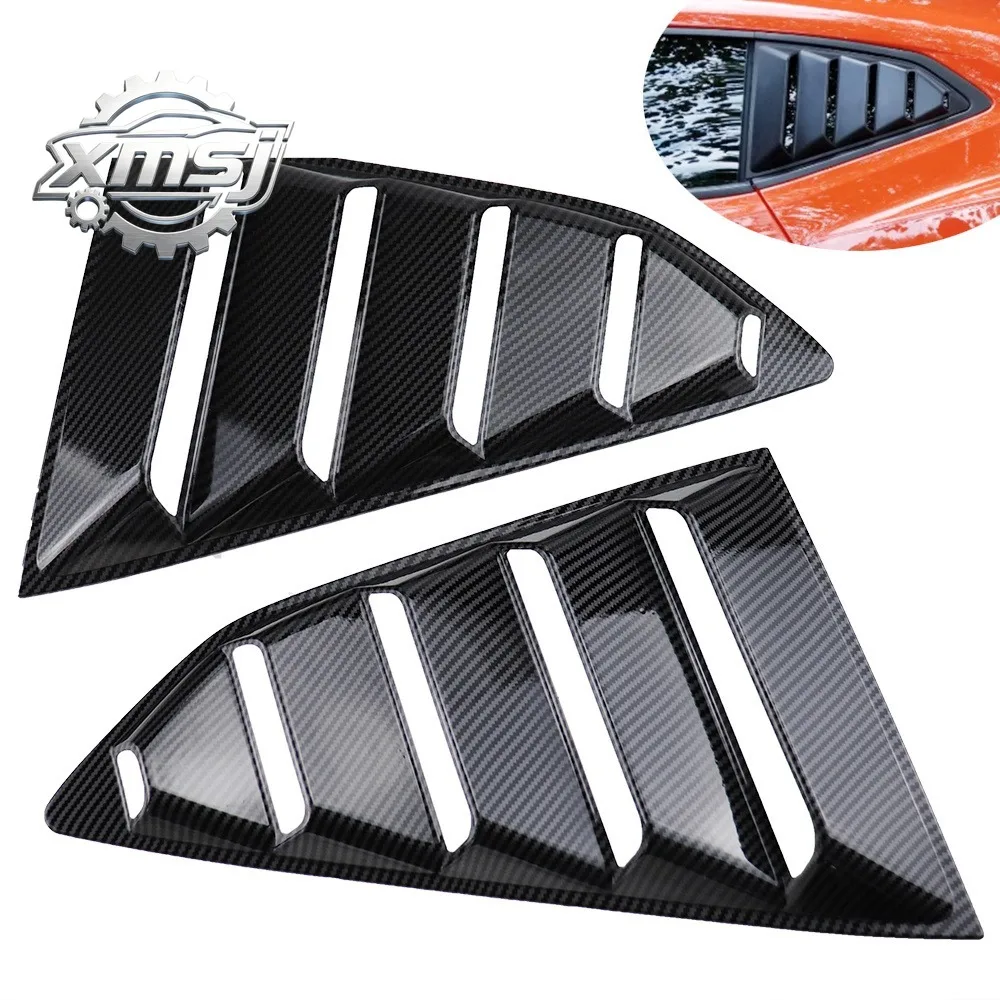 

Juego palas ventana trasera para Chevrolet Chevy Camaro, Panel alerón fibra carbono, color negro/brillante, 2 uni