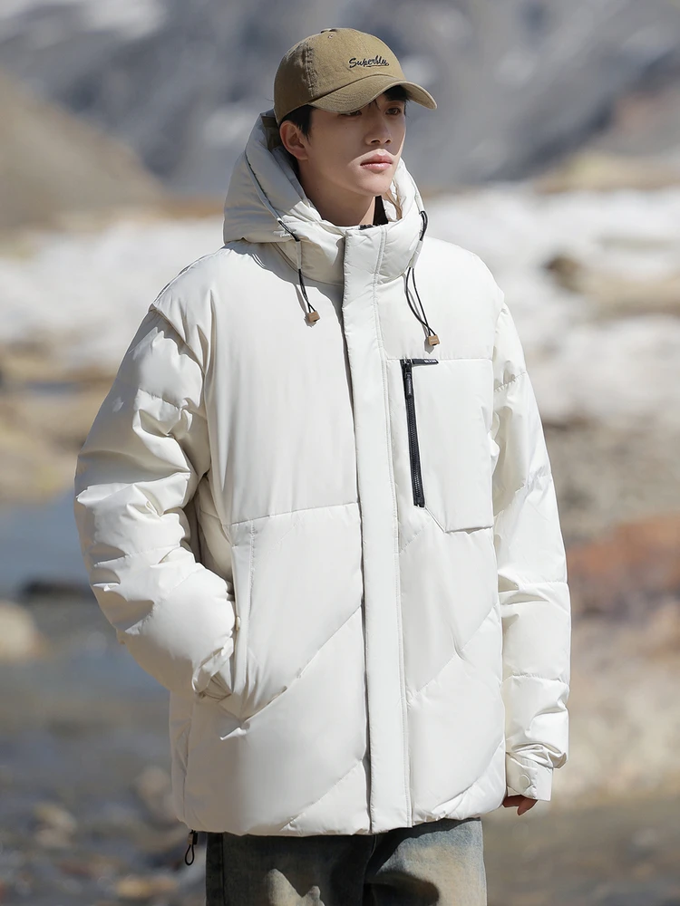 

Мужская пуховая куртка-трансформер с отстегивающимися рукавами, больших размеров, свободного кроя, утепленная, модная, ветрозащитная, городская повседневная верхняя одежда